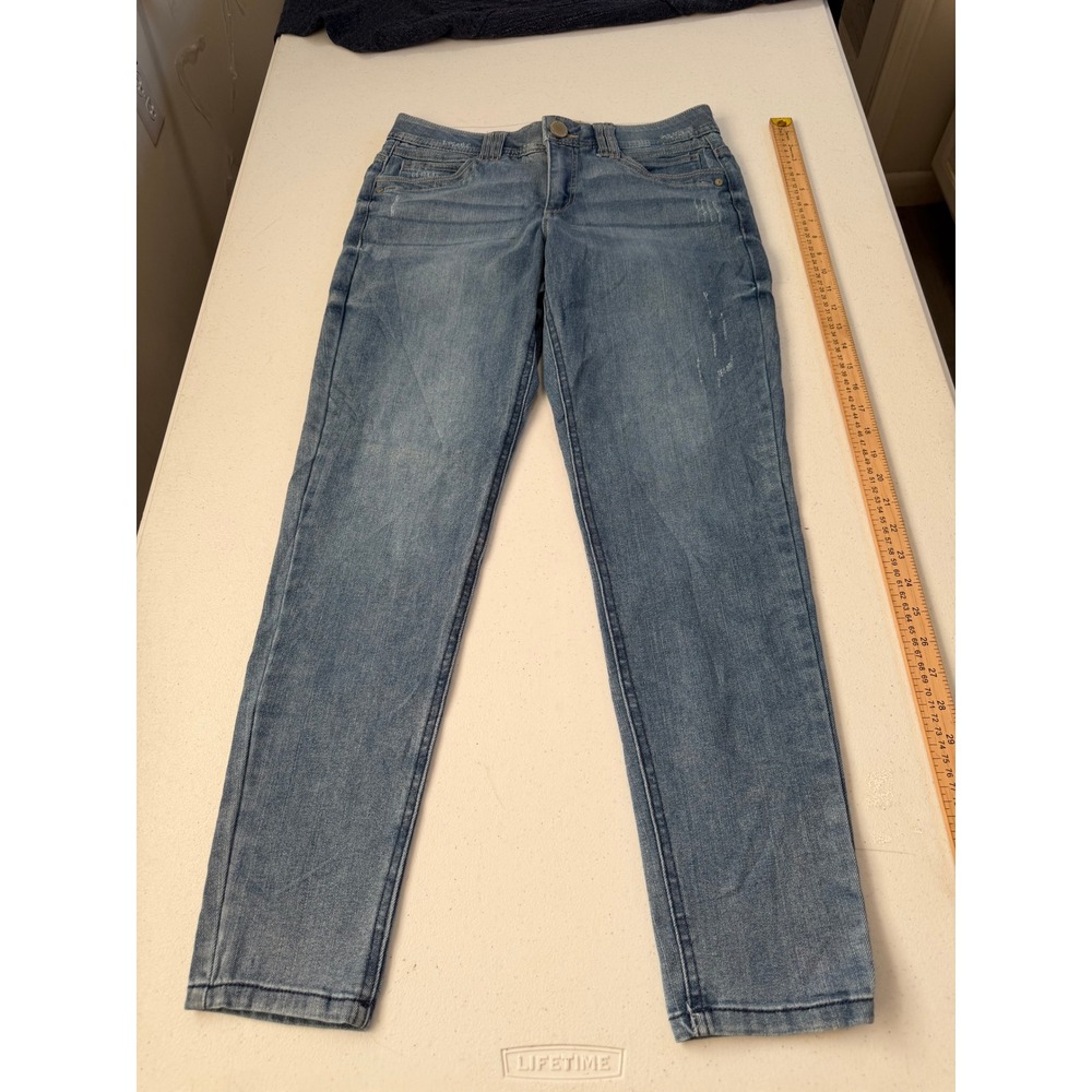 Democracy Ab Solution Straight Leg Jeans Light Wash Blue Denim Womens‎ Size 6